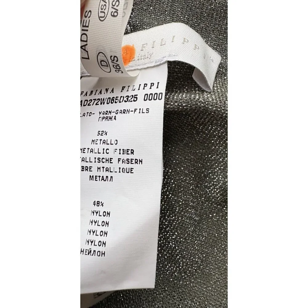 Fabiana Filippi Green Metallic Cardigan 6 Small